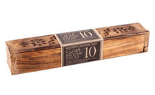 Charger l'image dans la galerie, Wooden Incense Stick Holder Burner Joss Incense Box Ash Catcher 10 FREE STICKS!
