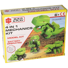 Charger l'image dans la galerie, Make Your Own Walking Robot Dinosaur 4 in 1 Mechanics Kit