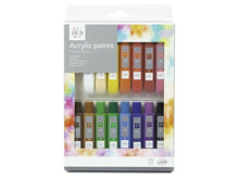 Load image into Gallery viewer, Watercolour Oil Acrylic Artist Paint School Set Art Hub 15 Vibrant Colours