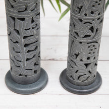 Charger l'image dans la galerie, Incense Joss Stick Holder Hand carved Soapstone Elephant Tower Ornament Gift