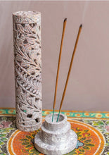 Charger l'image dans la galerie, Incense Joss Stick Holder Hand carved Soapstone Leaf Tower Ornament Gift Namaste