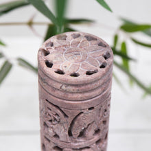 Ladda upp bild till gallerivisning, Incense Joss Stick Holder Hand carved Soapstone Elephant Tower Ornament Gift
