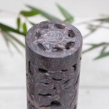 Ladda upp bild till gallerivisning, Incense Joss Stick Holder Hand carved Soapstone Elephant Tower Ornament Gift
