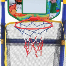 Ladda upp bild till gallerivisning, Childrens Indoor Outdoor Arcade Style Basketball Stand With Net Hoop Balls Pump
