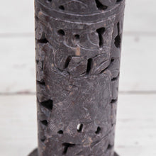 Ladda upp bild till gallerivisning, Incense Joss Stick Holder Hand carved Soapstone Elephant Tower Ornament Gift
