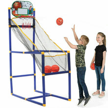 Ladda upp bild till gallerivisning, Childrens Indoor Outdoor Arcade Style Basketball Stand With Net Hoop Balls Pump
