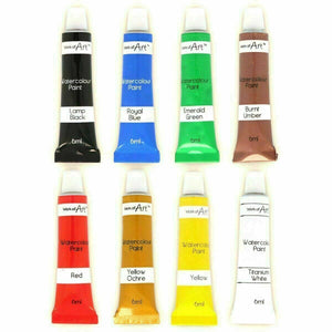 Watercolour Paint 12ml Large Tubes Art Craft 12 Colours Artist Painting Tray Set