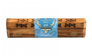 Wooden Incense Stick Holder Burner Joss Incense Box Ash Catcher 10 FREE STICKS!