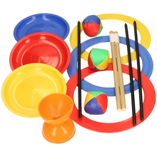 Load image into Gallery viewer, Circus Skills Set Juggling Balls Diabolo Spinning Plates Juggling Rings Play Toy Gift
