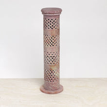 Ladda upp bild till gallerivisning, Incense Joss Stick Holder Hand carved Soapstone Tower Ornament Gift India
