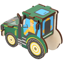 Lade das Bild in den Galerie-Viewer, CHILDREN MINI LEARNING WOODEN PUZZLES JIGSAW EDUCATIONAL TOY VEHICLES
