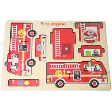 Lade das Bild in den Galerie-Viewer, CHILDREN MINI LEARNING WOODEN PUZZLES JIGSAW EDUCATIONAL TOY VEHICLES
