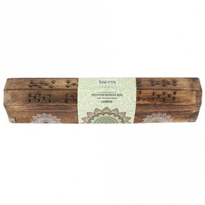 Wooden Incense Stick Holder Burner Joss Incense Box Ash Catcher 10 FREE STICKS!