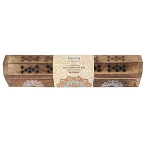 Wooden Incense Stick Holder Burner Joss Incense Box Ash Catcher 10 FREE STICKS!