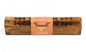 Wooden Incense Stick Holder Burner Joss Incense Box Ash Catcher 10 FREE STICKS!