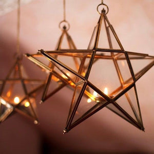 Star Tealight Candle Holder Handmade Ornament Gift Namaste Recycled