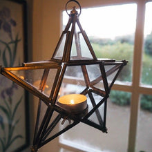Charger l&#39;image dans la galerie, Star Tealight Candle Holder Handmade Ornament Gift Namaste Recycled
