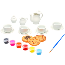Load image into Gallery viewer, Paint Your Own Tea Set Dolly Teddy Party Pretend Present Gift Toy
